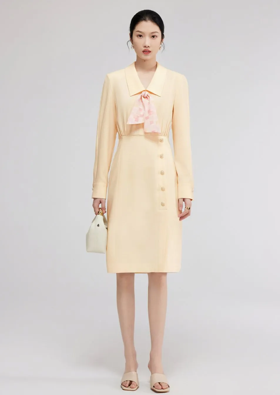 RIBBON TIE SHIRT DRESS