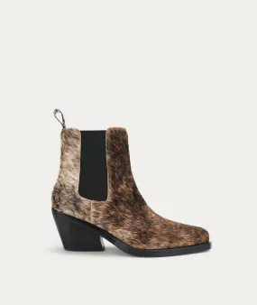 Rider Boot - Salt & Pepper Calf Hair