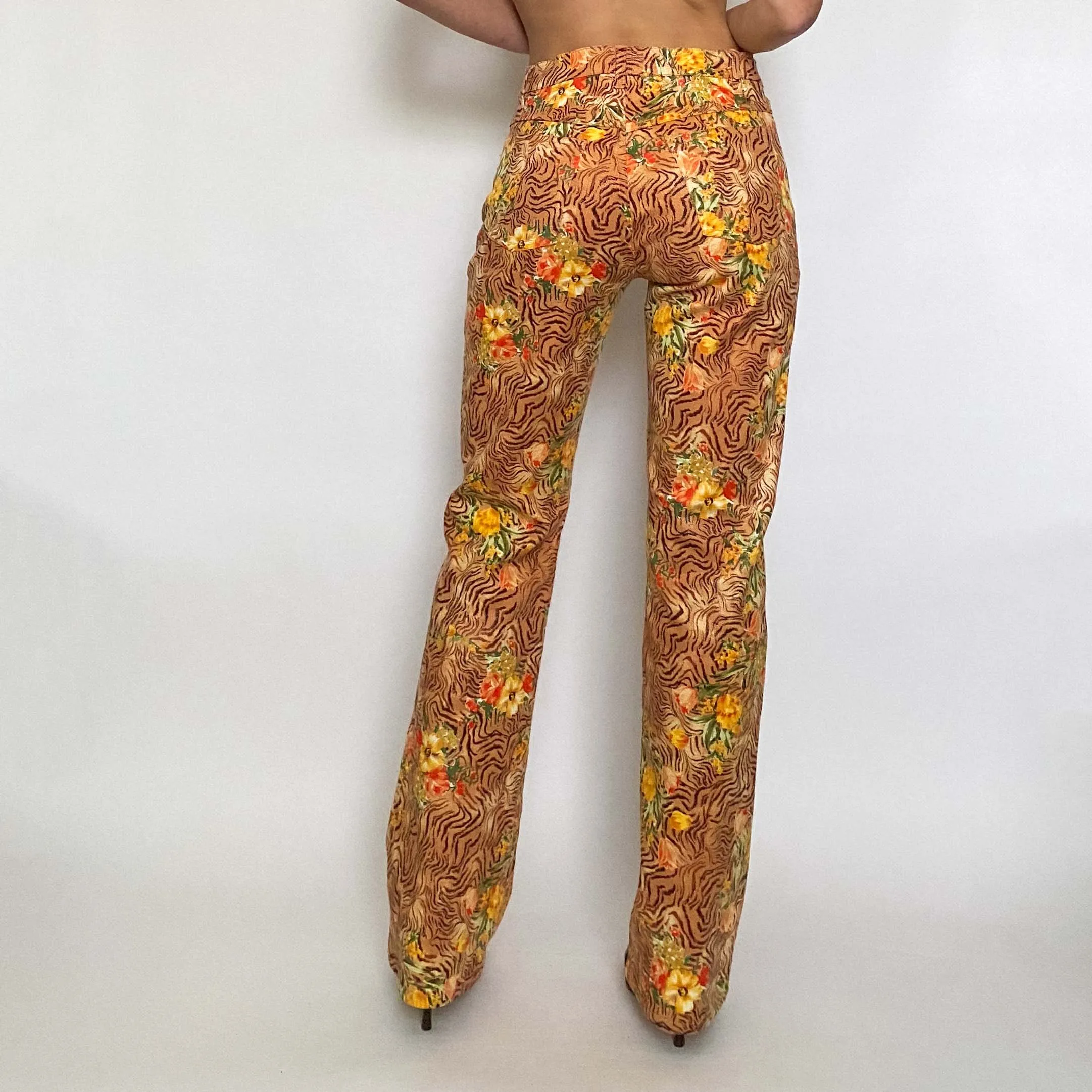safari floral pants - size 6