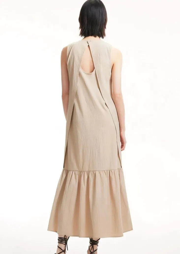SLEEVELESS BACK CUT DRESS
