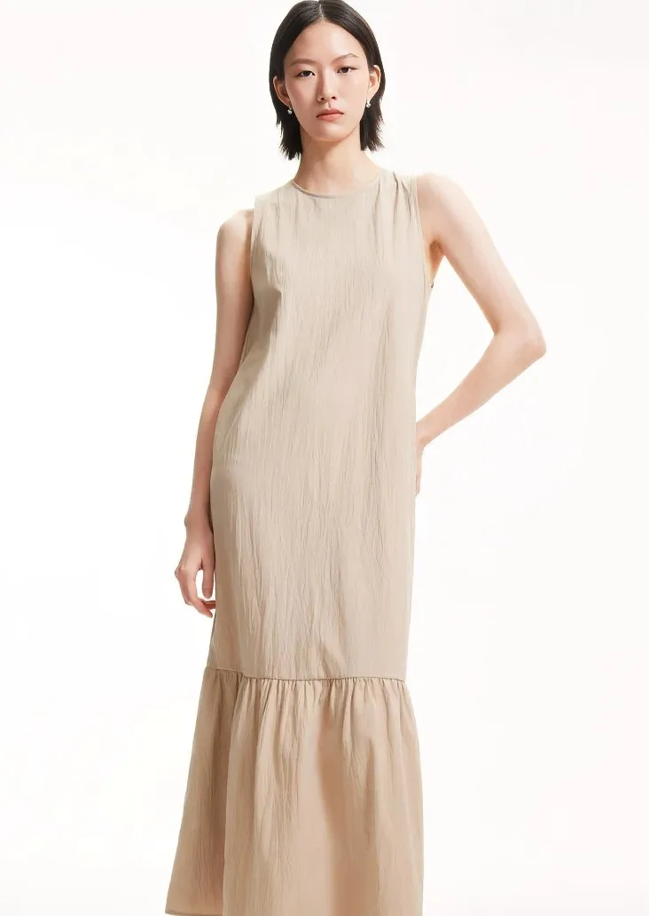 SLEEVELESS BACK CUT DRESS