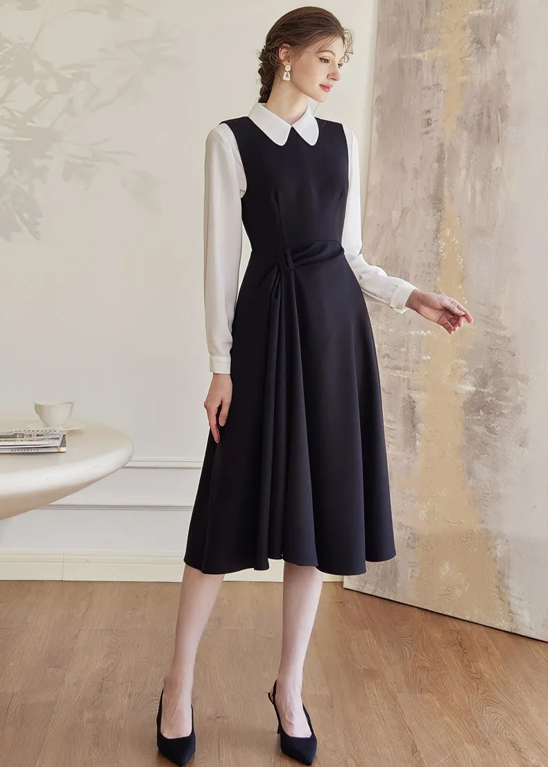 SLEEVELESS IRREGULAR MIDI DRESS