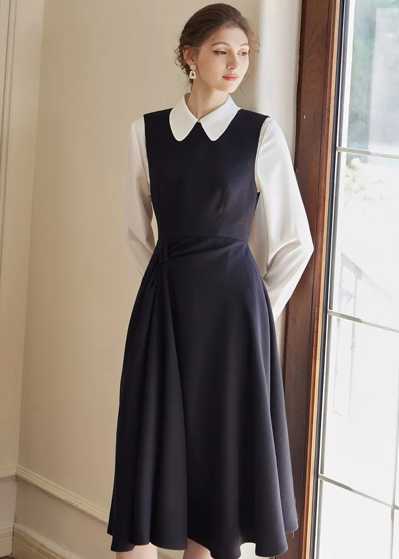 SLEEVELESS IRREGULAR MIDI DRESS