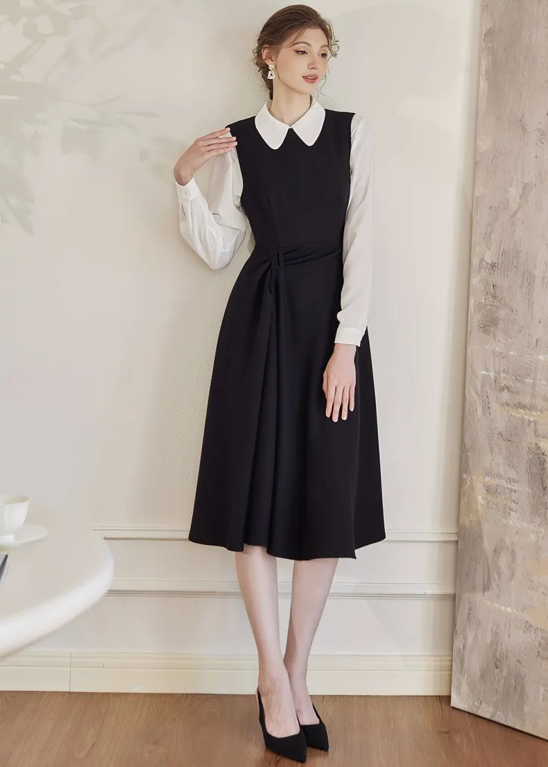 SLEEVELESS IRREGULAR MIDI DRESS