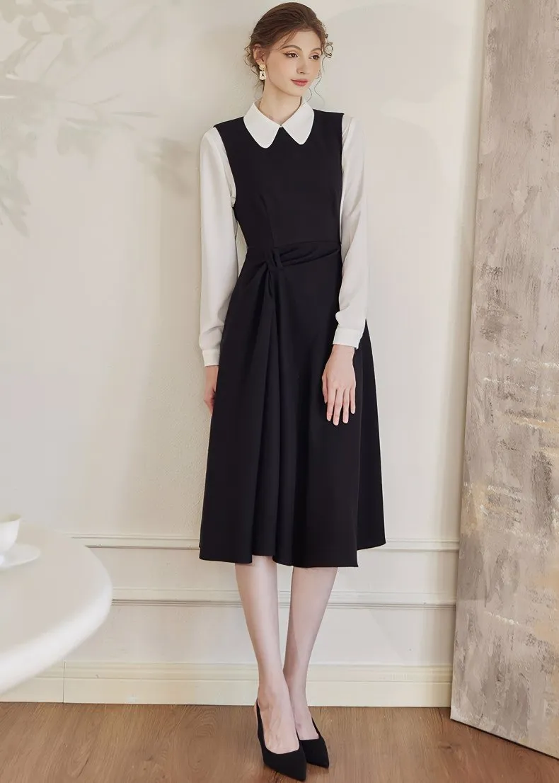 SLEEVELESS IRREGULAR MIDI DRESS