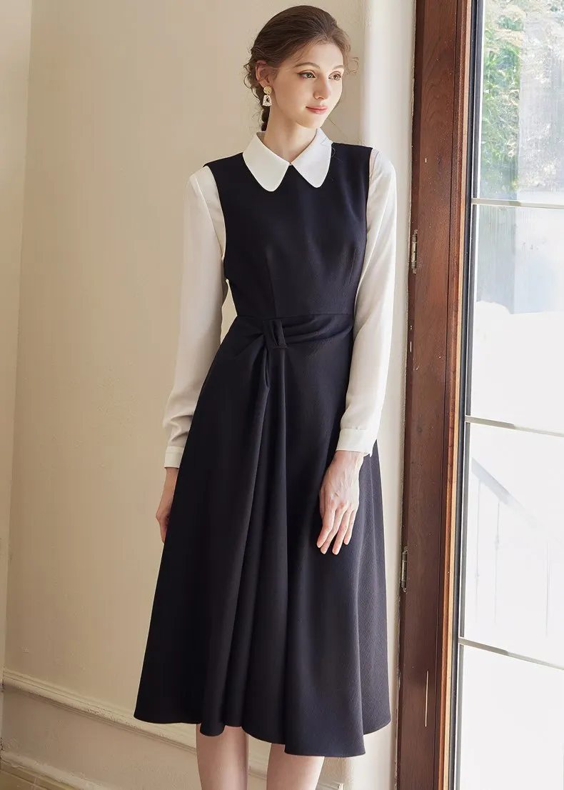 SLEEVELESS IRREGULAR MIDI DRESS