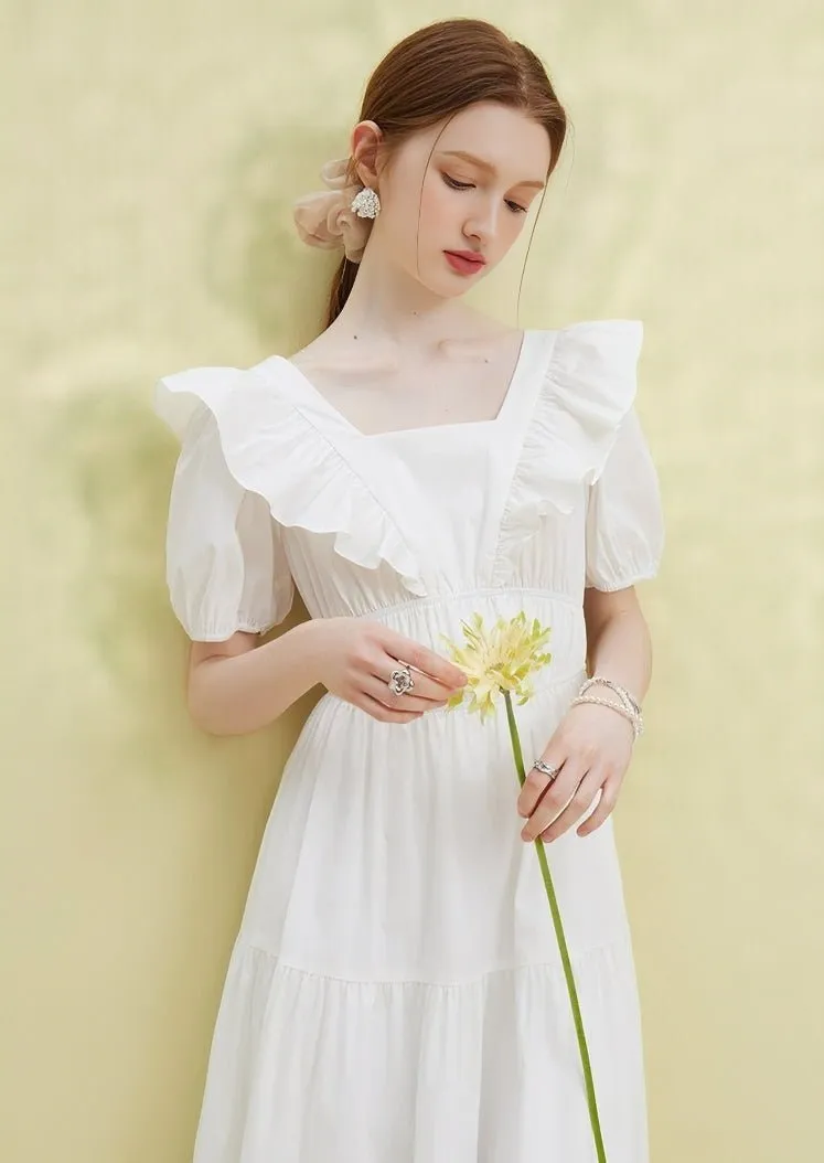 SUMMER GENTLE RUFFLE FRENCH DRESS
