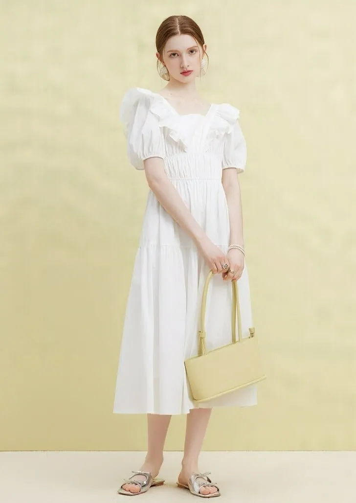 SUMMER GENTLE RUFFLE FRENCH DRESS