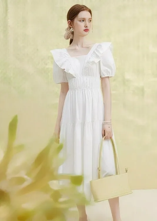 SUMMER GENTLE RUFFLE FRENCH DRESS