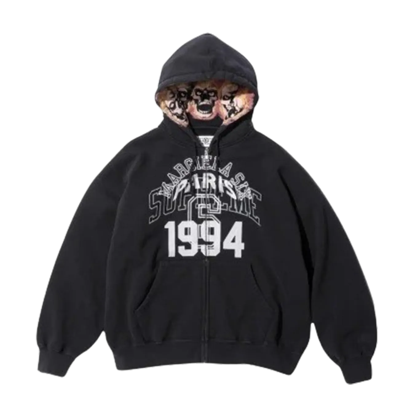 Supreme x MM6 Maison Margiela Zip Up Hoodie 'Black'