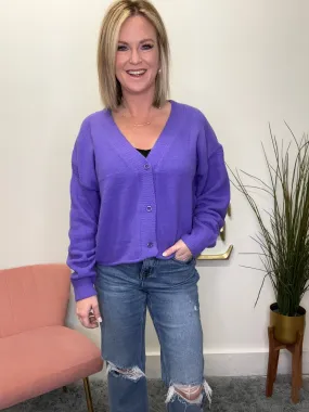 Sweet and Soft Purple Cardigan