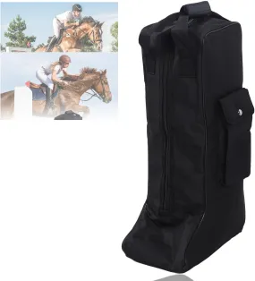 Tall Boot Bags For Cowboy Boots, Cowboy Boot Bags For Travel Portable equestrian Boot Bag with Handle For Travel, Camping, Hiking Oxford Cloth And Leather Boots Storage Bag