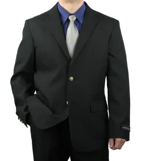 Vittorio Mens Black 2 Brass Button Classic Style Blazer Z72TA