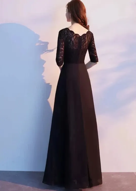 WAVE NECK LACE DRESS