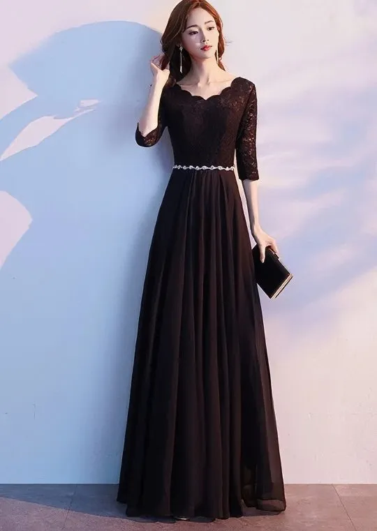 WAVE NECK LACE DRESS