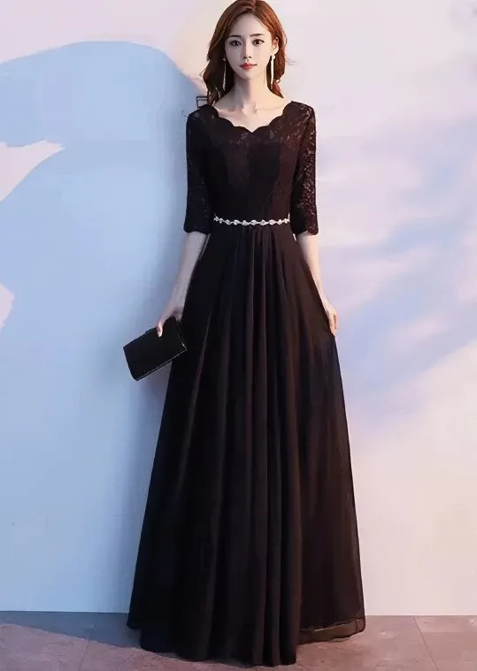 WAVE NECK LACE DRESS