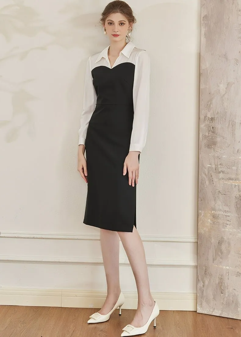 WHITE COLLAR DOCKING DRESS