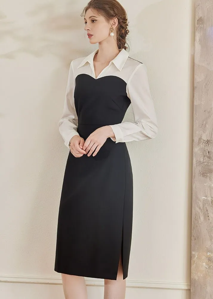 WHITE COLLAR DOCKING DRESS