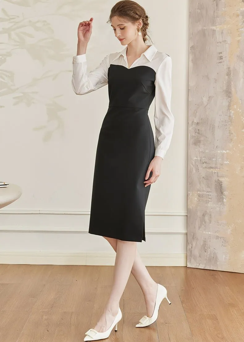 WHITE COLLAR DOCKING DRESS