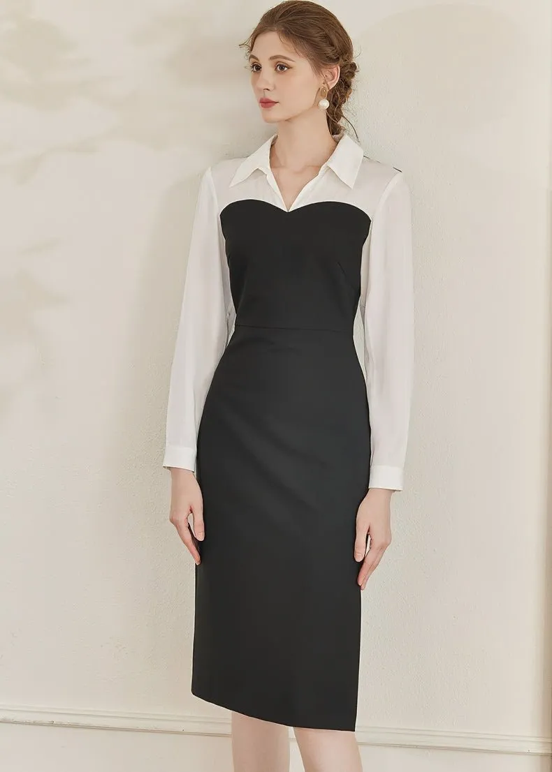 WHITE COLLAR DOCKING DRESS