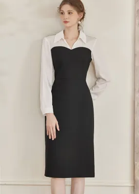 WHITE COLLAR DOCKING DRESS