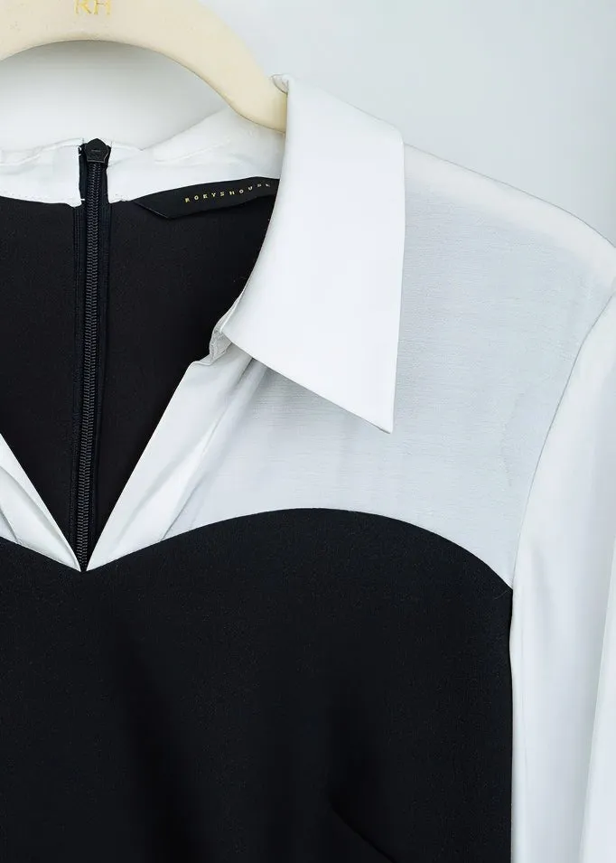 WHITE COLLAR DOCKING DRESS