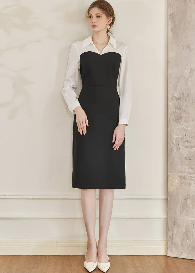 WHITE COLLAR DOCKING DRESS