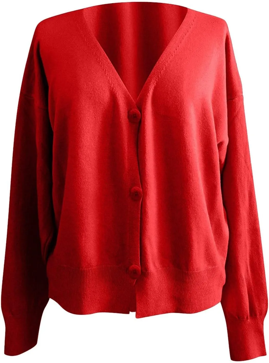 Womens Cropped Cardigan Trendy Fall Fashion Casual Soft Long Sleeve Sweaters Cardigan Button Down Knitwear
