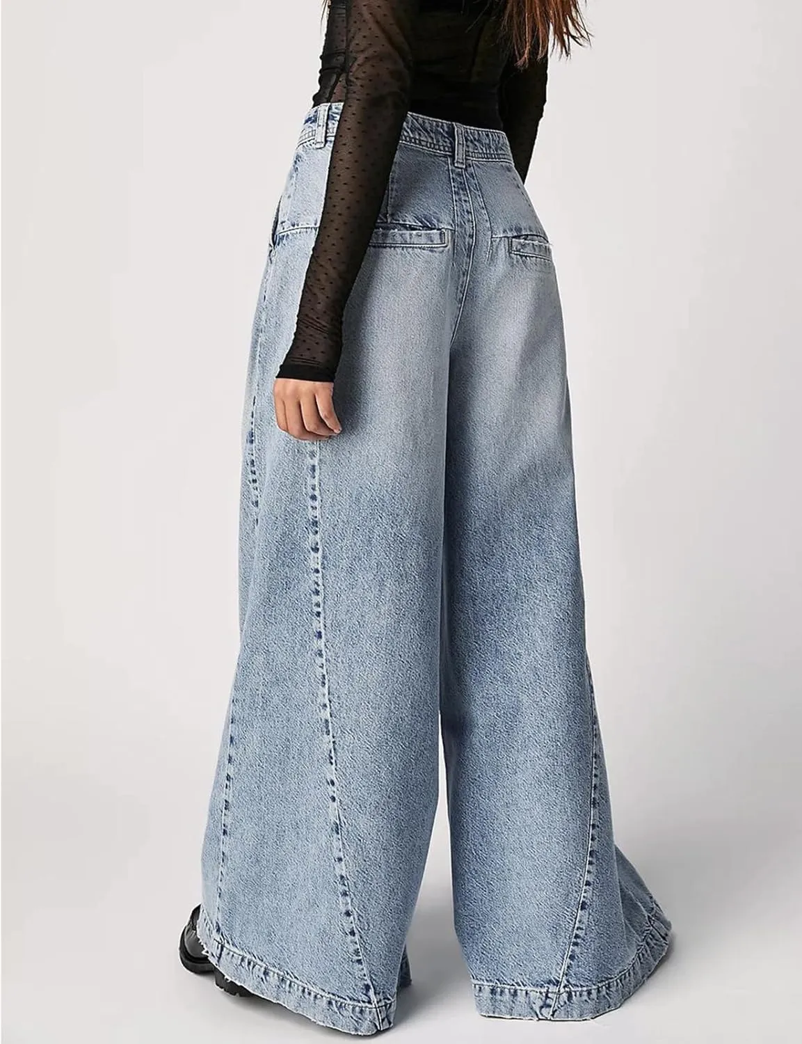 Women's High Waisted Baggy Jeans Straight Wide Leg Jeans Oversized Y2K Boyfriend Loose Denim Pants
