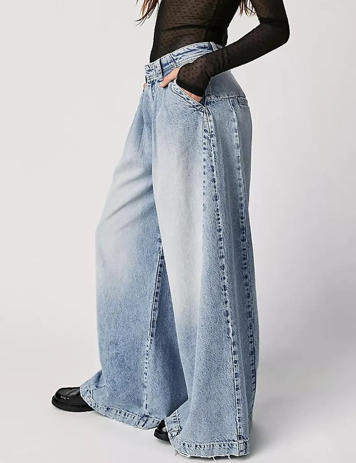 Women's High Waisted Baggy Jeans Straight Wide Leg Jeans Oversized Y2K Boyfriend Loose Denim Pants