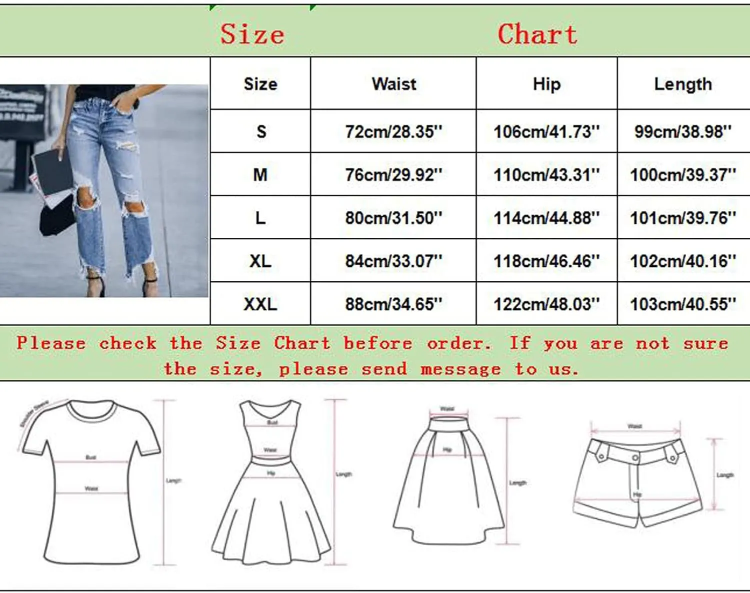 Womens Jeans Ripped Stretch Loose Hole Irregular Sand Wash Jeans Trousers