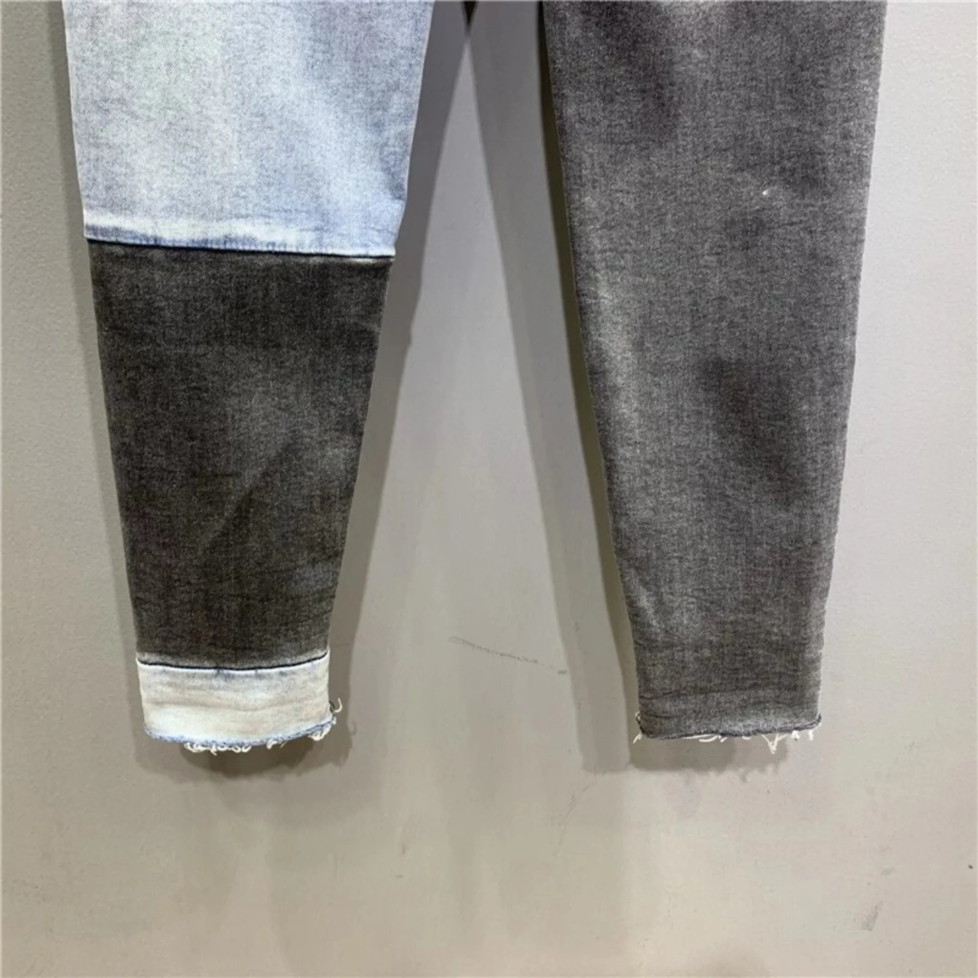 Women's Patchwork High-Waist Long Jeans