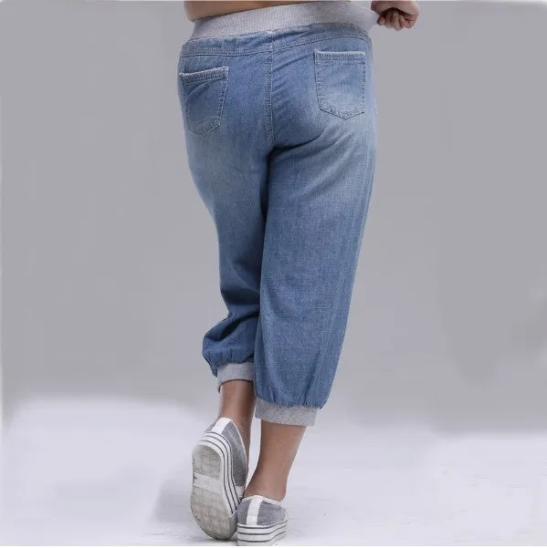 Women's Summer Calf-Length Loose Harem Jeans