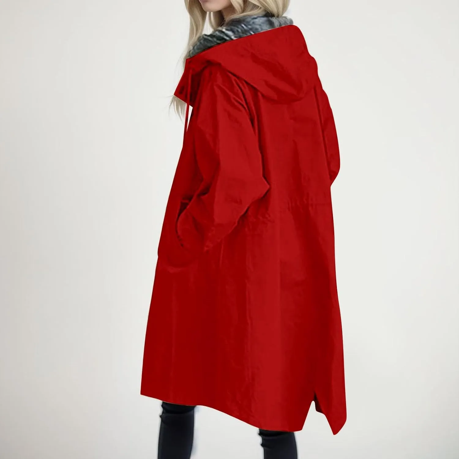 Women's Trench Coat 2024 Long Double-Breasted Fall Fashion Windbreaker Jackets Classic Lapel Slim Overcoat Outerwear