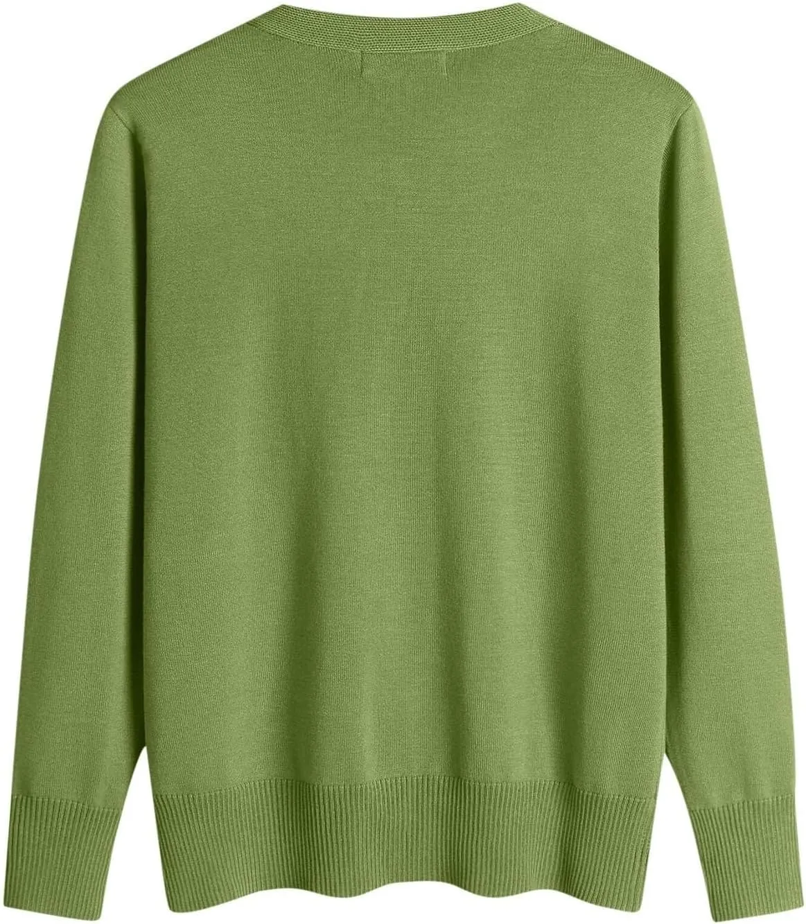 Women's V Neck Long Sleeve Cardigan Sweater Button Loose Soft Knit Sweater 2024 Fall Winter Trendy Tops