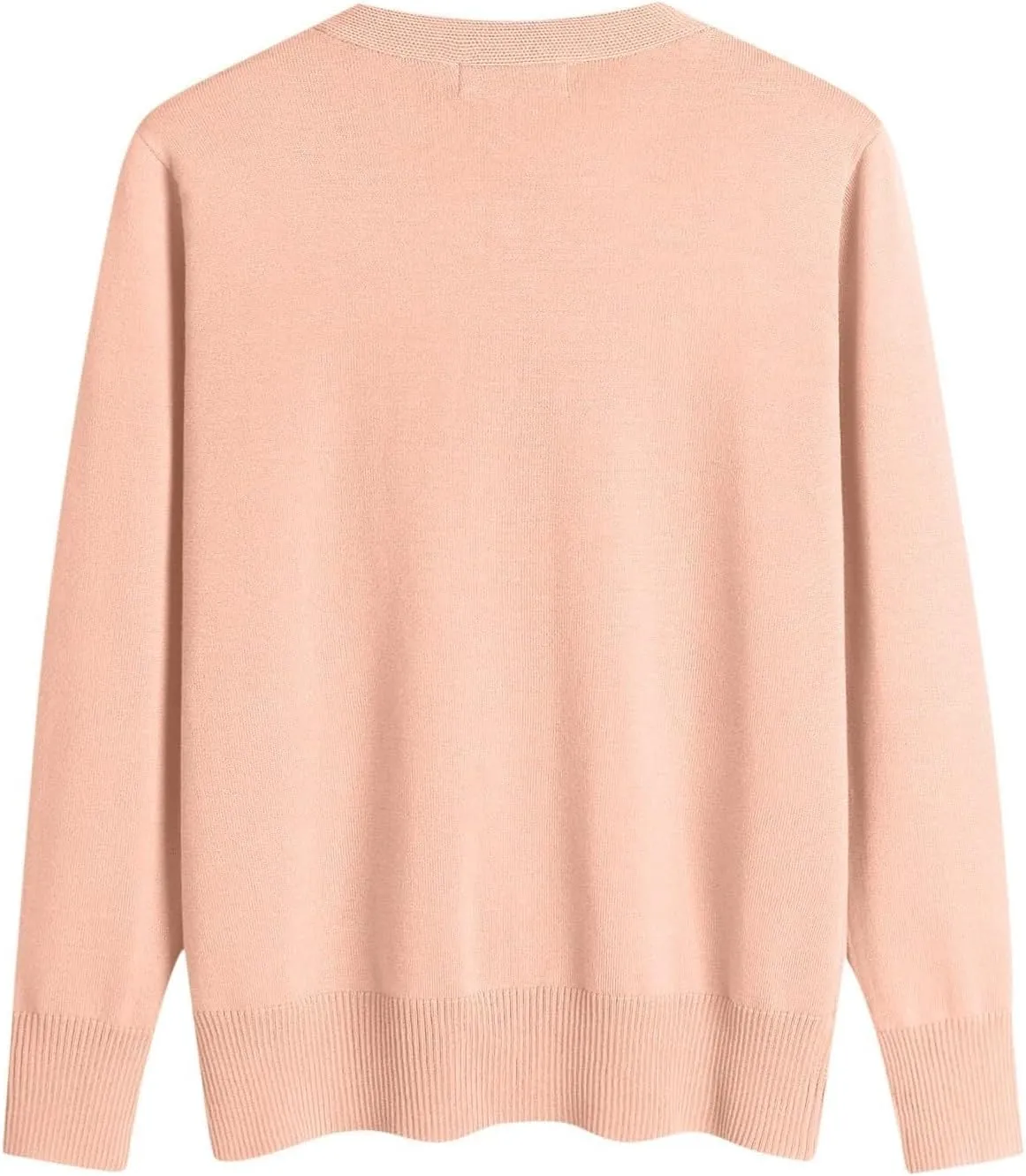 Women's V Neck Long Sleeve Cardigan Sweater Button Loose Soft Knit Sweater 2024 Fall Winter Trendy Tops