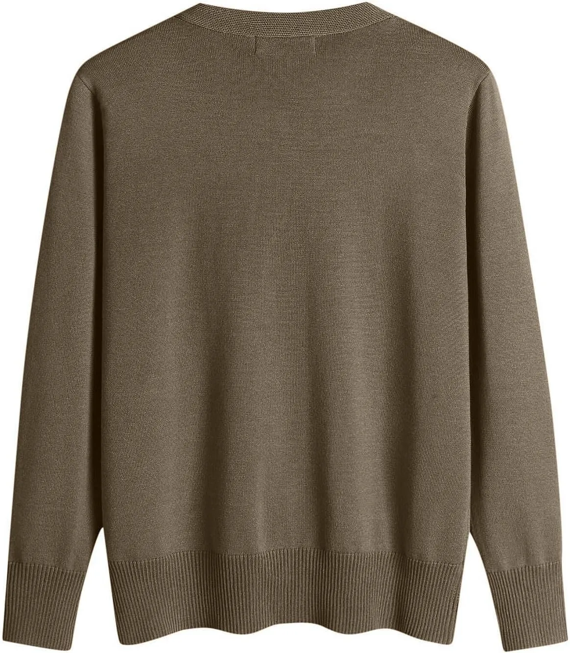 Women's V Neck Long Sleeve Cardigan Sweater Button Loose Soft Knit Sweater 2024 Fall Winter Trendy Tops